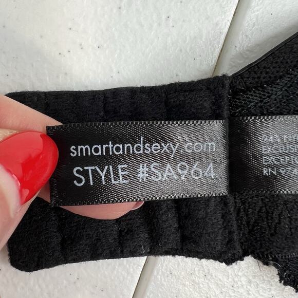 Smart And Sexy 40DD Bra Signature Lace Unlined Underwire In Black SA964 - Picture 13 of 16